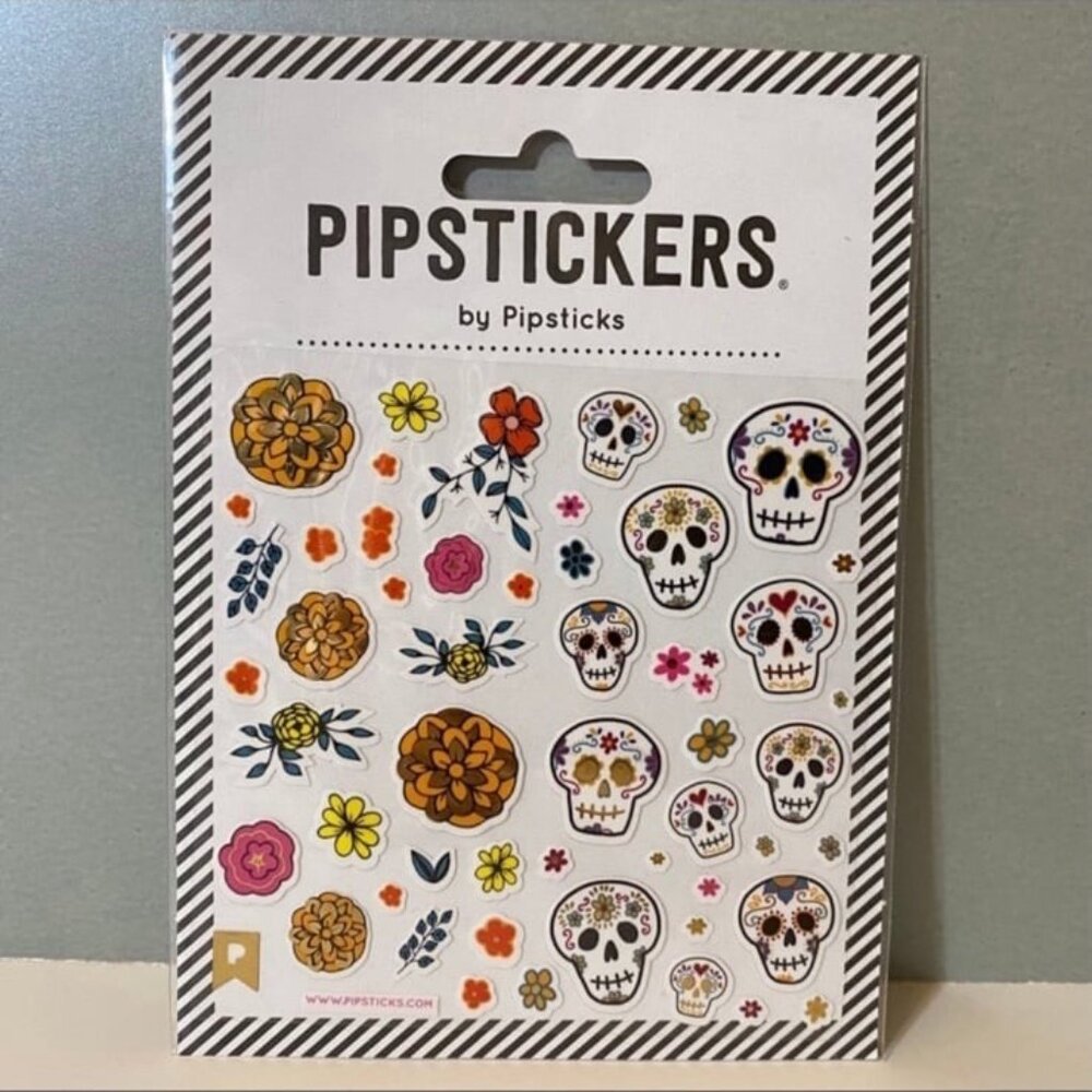 Pipsticks Floral Calaveras Stickers